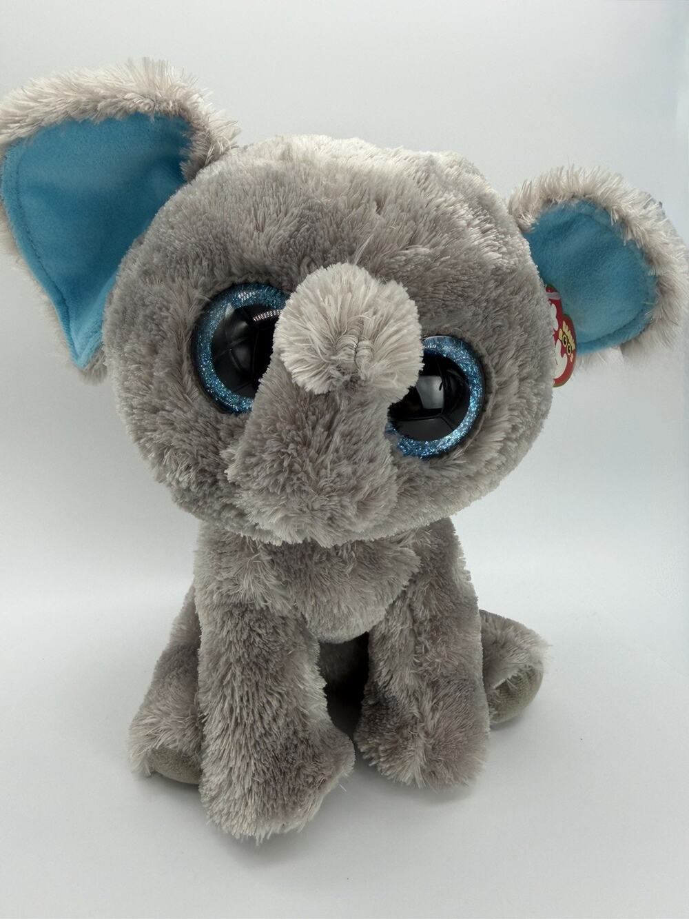 Ty Beanie Boos Peanut Elephant Plush Toy 6 Inch Blue Glitter Eyes New With Tags